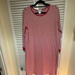 Liz Claiborne Red and White Striped Sleepwear